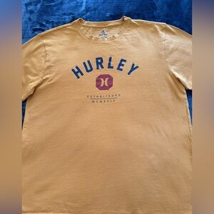 Hurley Men’s Gold Tee Shirt SZ L